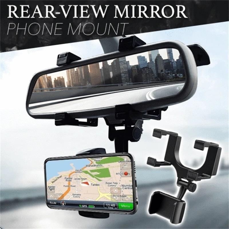 Car Rearview Mirror Phone Holder - LuxCarGadgets